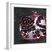 Pomegranate Study on Black I-Jennifer Parker-Framed Art Print