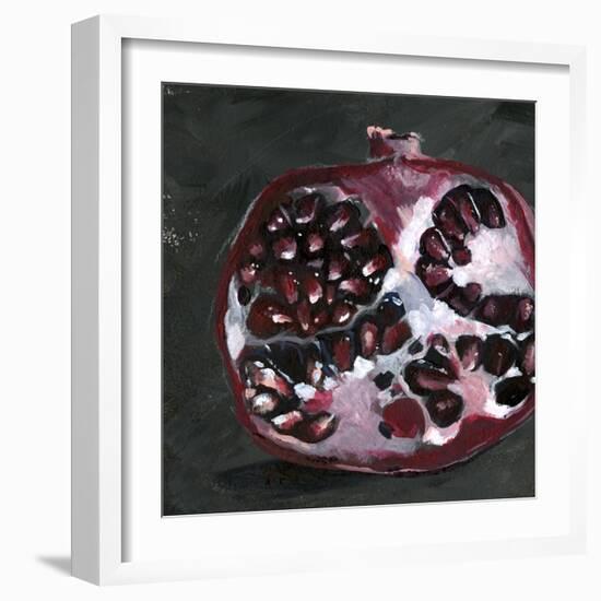 Pomegranate Study on Black I-Jennifer Parker-Framed Art Print