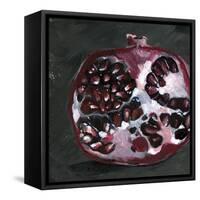 Pomegranate Study on Black I-Jennifer Parker-Framed Stretched Canvas