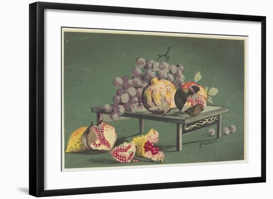 Pomegranates and Grapes, 1879-1881-Kobayashi Kiyochika-Framed Giclee Print