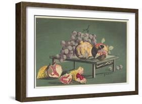 Pomegranates and Grapes, 1879-1881-Kobayashi Kiyochika-Framed Giclee Print