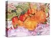 Pomegranates and Plums 2012-Joan Thewsey-Stretched Canvas