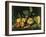 Pomegranates, Melons, Grapes, Peaches, Figs and Other Fruits on a Stone Ledge-null-Framed Giclee Print