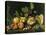 Pomegranates, Melons, Grapes, Peaches, Figs and Other Fruits on a Stone Ledge-null-Stretched Canvas