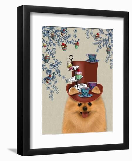 Pomeranian Milliners Dog-Fab Funky-Framed Art Print