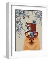 Pomeranian Milliners Dog-Fab Funky-Framed Art Print