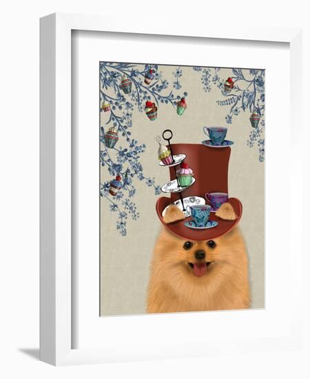 Pomeranian Milliners Dog-Fab Funky-Framed Art Print