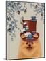 Pomeranian Milliners Dog-Fab Funky-Mounted Art Print