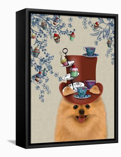 Pomeranian Milliners Dog-Fab Funky-Framed Stretched Canvas