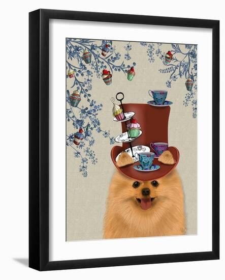 Pomeranian Milliners Dog-Fab Funky-Framed Art Print