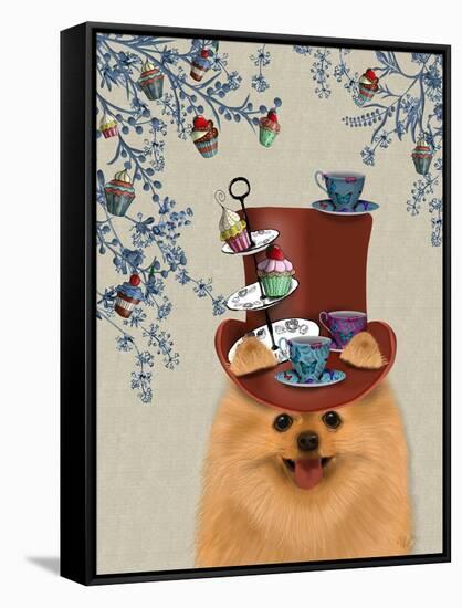 Pomeranian Milliners Dog-Fab Funky-Framed Stretched Canvas