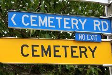 Funny Road Sign Hinting at Mortality-PomInOz-Photographic Print