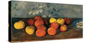 Pommes et Biscuits-Paul Cézanne-Stretched Canvas