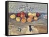 Pommes et Biscuits-Paul Cézanne-Framed Stretched Canvas