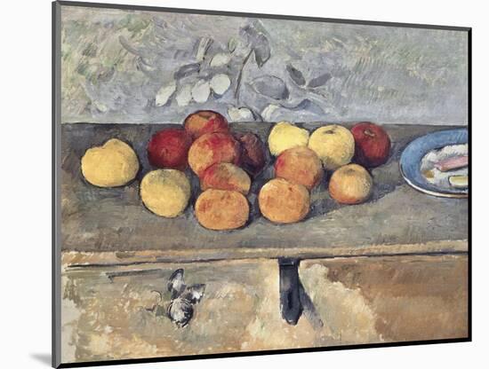 Pommes et Biscuits-Paul Cézanne-Mounted Giclee Print