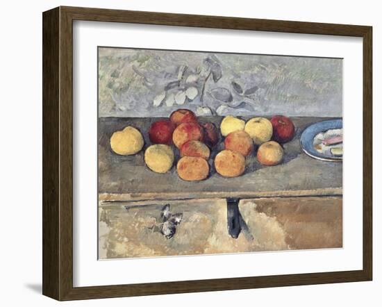 Pommes et Biscuits-Paul Cézanne-Framed Giclee Print