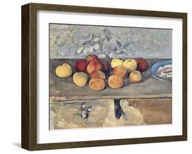 Pommes et Biscuits-Paul Cézanne-Framed Giclee Print