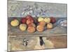 Pommes et Biscuits-Paul Cézanne-Mounted Giclee Print