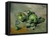 Pommes vertes, green apples, around 1873 Canvas, 26 x 32 cm R. F.1954-6.-Paul Cezanne-Framed Stretched Canvas