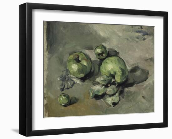 Pommes vertes-Paul Cézanne-Framed Giclee Print