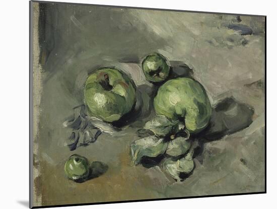 Pommes vertes-Paul Cézanne-Mounted Giclee Print