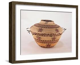 Pomo Feather Trimmed Storage Basket, from California (Woven Fibre)-American-Framed Giclee Print