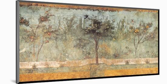 Pompeian Art, Garden Fresco I-null-Mounted Art Print