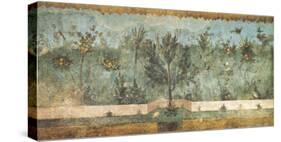 Pompeian Art, Garden Fresco II-null-Stretched Canvas