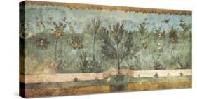 Pompeian Art, Garden Fresco II-null-Stretched Canvas