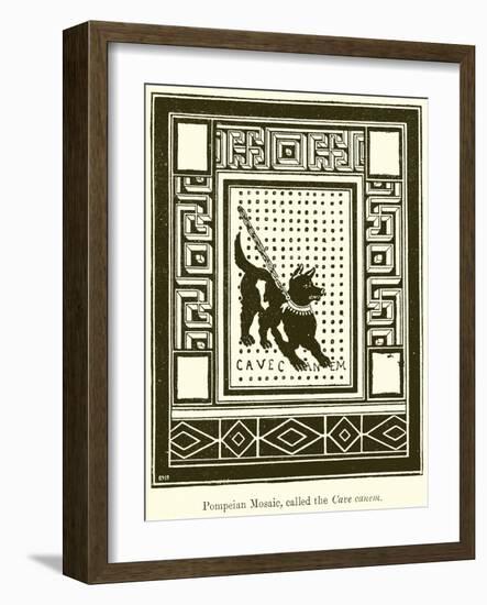 Pompeian Mosaic, Called the Cave Canem-null-Framed Giclee Print