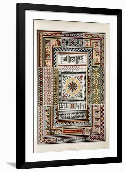 Pompeian No 3, Plate XXV, from The Grammar of Ornament-Owen Jones-Framed Giclee Print