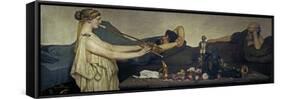 Pompeian Scene or the Siesta-Lawrence Alma-Tadema-Framed Stretched Canvas