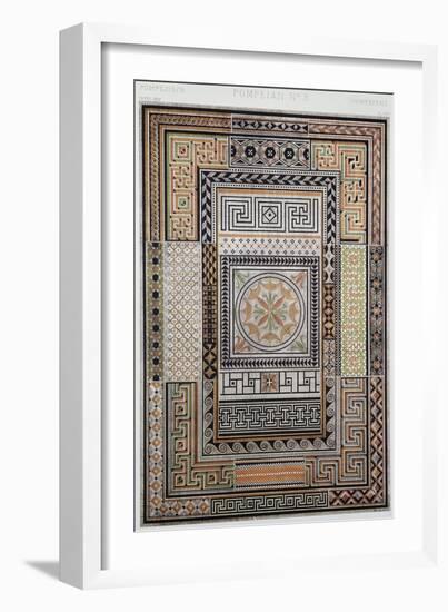 Pompeian Style Decoration, Plate XXV from Grammar of Ornament-Owen Jones-Framed Giclee Print