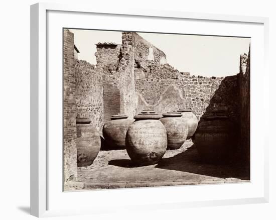 Pompeii, C.1888 (B/W Photo)-Giorgio Sommer-Framed Giclee Print