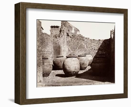 Pompeii, C.1888 (B/W Photo)-Giorgio Sommer-Framed Giclee Print