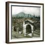 Pompeii (Italy), Alley of Graves, the Vesuvius in the Background-Leon, Levy et Fils-Framed Photographic Print