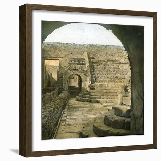 Pompeii (Italy), Inside of the Theatre of the Odeon, Circa 1865-Leon, Levy et Fils-Framed Photographic Print