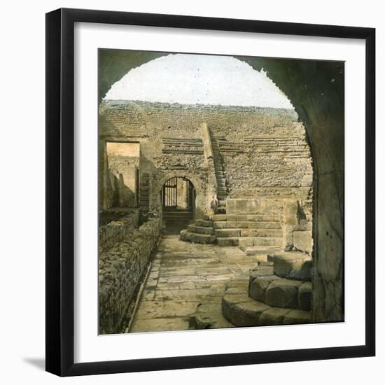 Pompeii (Italy), Inside of the Theatre of the Odeon, Circa 1865-Leon, Levy et Fils-Framed Photographic Print