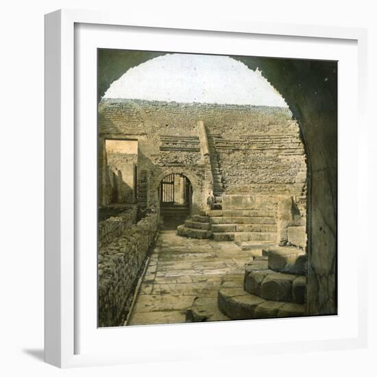 Pompeii (Italy), Inside of the Theatre of the Odeon, Circa 1865-Leon, Levy et Fils-Framed Photographic Print