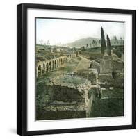 Pompeii (Italy), Street of Graves-Leon, Levy et Fils-Framed Photographic Print