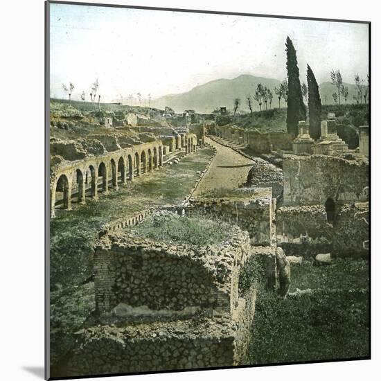 Pompeii (Italy), Street of Graves-Leon, Levy et Fils-Mounted Photographic Print