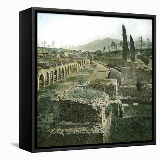 Pompeii (Italy), Street of Graves-Leon, Levy et Fils-Framed Stretched Canvas