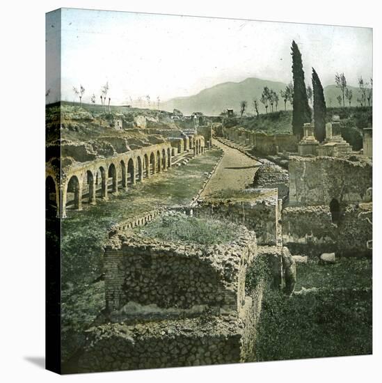 Pompeii (Italy), Street of Graves-Leon, Levy et Fils-Stretched Canvas