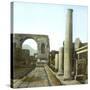 Pompeii (Italy), the Arch of Triumph and the Forum Road, Circa 1890-1895-Leon, Levy et Fils-Stretched Canvas