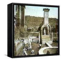 Pompeii (Italy), the House of Marcus Lucrecius, Circa 1890-1895-Leon, Levy et Fils-Framed Stretched Canvas