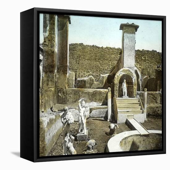 Pompeii (Italy), the House of Marcus Lucrecius, Circa 1890-1895-Leon, Levy et Fils-Framed Stretched Canvas