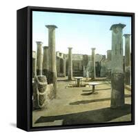 Pompeii (Italy), the Temple of Marco Olionio-Leon, Levy et Fils-Framed Stretched Canvas