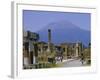 Pompeii, Mt. Vesuvius Behind, Campania, Italy, Europe-Anthony Waltham-Framed Photographic Print