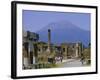 Pompeii, Mt. Vesuvius Behind, Campania, Italy, Europe-Anthony Waltham-Framed Photographic Print