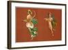 Pompeii Mural, Cherub-null-Framed Art Print